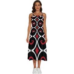 Toraja Pattern Ne limbongan Sleeveless Shoulder Straps Boho Dress by Ket1n9
