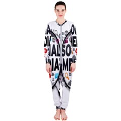 Social Media Computer Internet Typography Text Poster Onepiece Jumpsuit (ladies) by Ket1n9