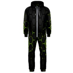 Green Android Honeycomb Gree Hooded Jumpsuit (men) by Ket1n9