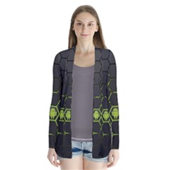 Green Android Honeycomb Gree Drape Collar Cardigan by Ket1n9