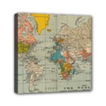 Vintage World Map Mini Canvas 6  x 6  (Stretched)