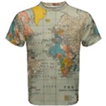 Vintage World Map Men s Cotton T-Shirt
