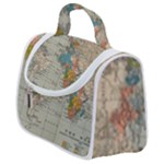 Vintage World Map Satchel Handbag