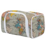 Vintage World Map Toiletries Pouch