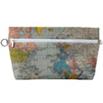 Vintage World Map Handbag Organizer