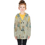 Vintage World Map Kids  Double Breasted Button Coat