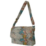 Vintage World Map Full Print Messenger Bag (S)