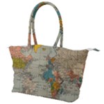 Vintage World Map Canvas Shoulder Bag