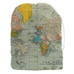 Vintage World Map Drawstring Pouch (3XL)