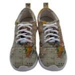 Vintage World Map Women Athletic Shoes