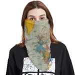 Vintage World Map Face Covering Bandana (Triangle)