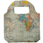 Vintage World Map Foldable Grocery Recycle Bag