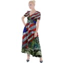Usa United States Of America Images Independence Day Button Up Short Sleeve Maxi Dress View1