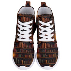Books Library Women s Lightweight High Top Sneakers by Ket1n9