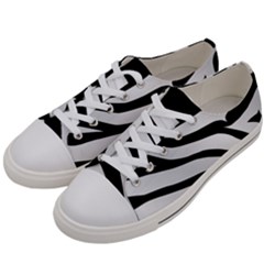 White Tiger Skin Men s Low Top Canvas Sneakers by Ket1n9