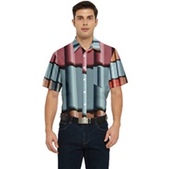 Shingle-roof-shingles-roofing-tile Men s Short Sleeve Pocket Shirt  by Ket1n9
