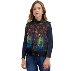 Beautiful Peacock Feather Kid s Button Up Puffer Vest	 by Ket1n9