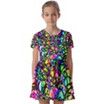 Network-nerves-nervous-system-line Kids  Short Sleeve Pinafore Style Dress