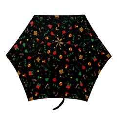 Christmas Pattern Texture Colorful Wallpaper Mini Folding Umbrellas by Ket1n9