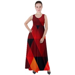 Abstract Triangle Wallpaper Empire Waist Velour Maxi Dress by Ket1n9