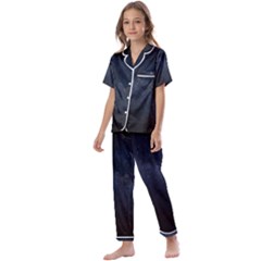 Cosmos-dark-hd-wallpaper-milky-way Kids  Satin Short Sleeve Pajamas Set by Ket1n9