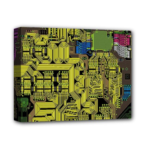 Technology Circuit Board Deluxe Canvas 14  X 11  (stretched) by Ket1n9