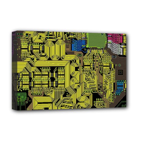Technology Circuit Board Deluxe Canvas 18  X 12  (stretched) by Ket1n9