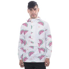 Watermelon Wallpapers  Creative Illustration And Patterns Men s Front Pocket Pullover Windbreaker by Ket1n9