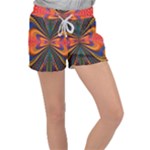 Casanova Abstract Art-colors Cool Druffix Flower Freaky Trippy Women s Velour Lounge Shorts