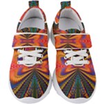 Casanova Abstract Art-colors Cool Druffix Flower Freaky Trippy Kids  Velcro Strap Shoes