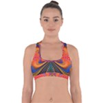 Casanova Abstract Art-colors Cool Druffix Flower Freaky Trippy Cross Back Hipster Bikini Top 