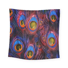 Pretty Peacock Feather Square Tapestry (small) by Ket1n9
