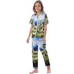 Astronaut Kids  Satin Short Sleeve Pajamas Set by Ket1n9