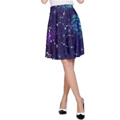 Realistic-night-sky-poster-with-constellations A-line Skirt by Ket1n9