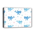 Seamless-pattern-with-cute-sharks-hearts Deluxe Canvas 18  x 12  (Stretched)