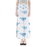 Seamless-pattern-with-cute-sharks-hearts Full Length Maxi Skirt