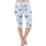 Seamless-pattern-with-cute-sharks-hearts Lightweight Velour Cropped Yoga Leggings