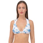 Seamless-pattern-with-cute-sharks-hearts Double Strap Halter Bikini Top
