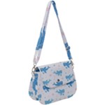 Seamless-pattern-with-cute-sharks-hearts Saddle Handbag