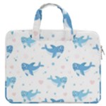 Seamless-pattern-with-cute-sharks-hearts MacBook Pro 16  Double Pocket Laptop Bag 