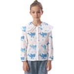 Seamless-pattern-with-cute-sharks-hearts Kids  Peter Pan Collar Blouse
