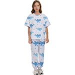 Seamless-pattern-with-cute-sharks-hearts Kids  T-Shirt and Pants Sports Set