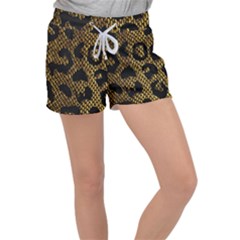 Metallic Snake Skin Pattern Women s Velour Lounge Shorts by Ket1n9