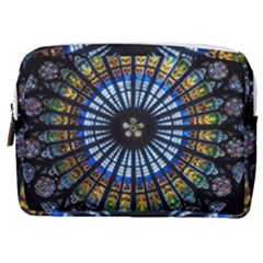Stained Glass Rose Window In France s Strasbourg Cathedral Make Up Pouch (medium) by Ket1n9