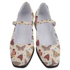 Pattern-with-butterflies-moths Women s Mary Jane Shoes by Ket1n9