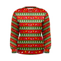 Christmas-papers-red-and-green Women s Sweatshirt by Grandong