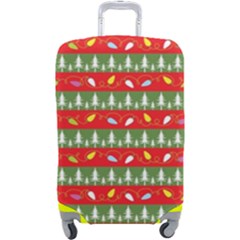 Christmas-papers-red-and-green Luggage Cover (large) by Grandong