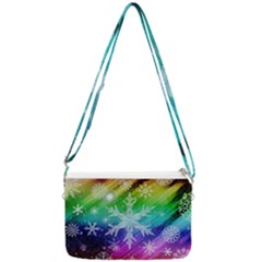 Christmas-snowflake-background Double Gusset Crossbody Bag by Grandong