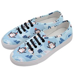 Christmas-seamless-pattern-with-penguin Women s Classic Low Top Sneakers by Grandong