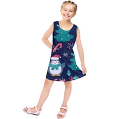 Colorful-funny-christmas-pattern      - Kids  Tunic Dress by Grandong